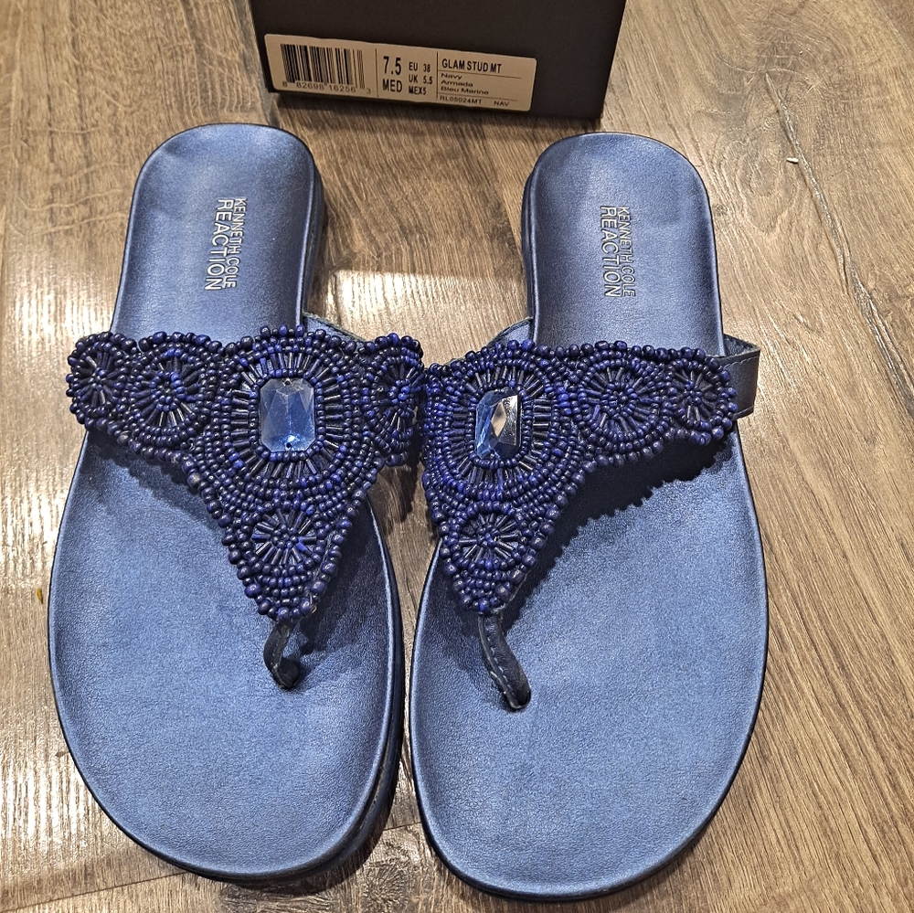 Kenneth Cole Reaction Glam Stud flat sandals